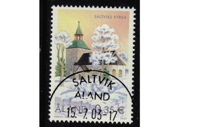 Ahvenanmaa Saltvik kirkko ja leima o