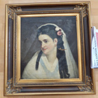 VANHA Öljyväri Maalaus Ooppera Laulaja Angelina Patti 1800-l - pikkukuva 1