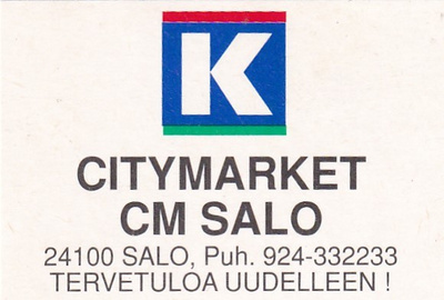 Salo, Citymarket, CM SALO  b590