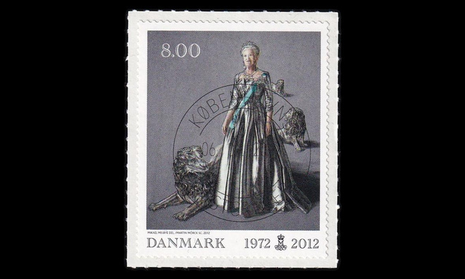 Tanska 1692 o Margrethe II valtaistuimella 40v (2012)