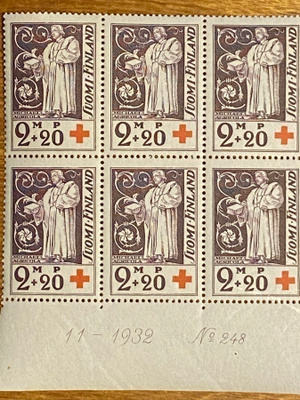 PR 1933 2MK+0,20MK NUMEROKUUSILO**