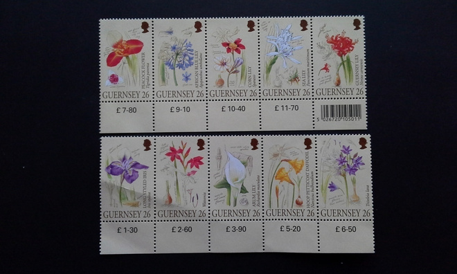 Guernsey 2000 2 x 5-rivilö ** kukkia 495 (190)