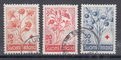 1958 Punainen Risti pyöröleimattu