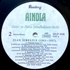 AINOLA - Jean ja Aino Sibeliuksen koti Vinyylialbumi LP - pikkukuva 5