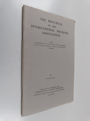 The Principles of the International Phonetic Association