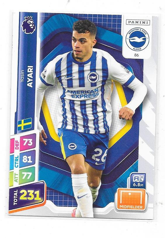 2025 Panini Adrenalyn # Yasin Ayari , Brighton Hove & Albion