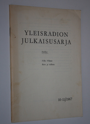 Vilho Viksten : Yleisradion julkaisusarja  10-11/1967 : R...