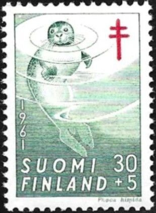1961 TUB merkki Norppa 30 + 5 mk ** LaPe 538