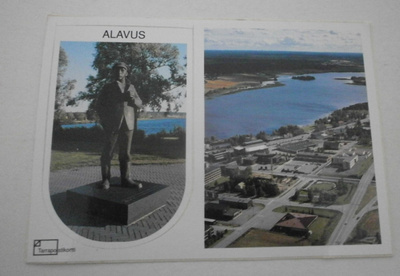 Alavus, kaksikuvainen tarrakortti, ei p.