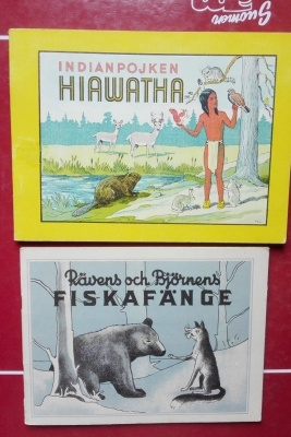 Indianpojken Hiawatha+Rävens och björnens fiskafänge