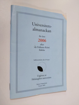 Universitets almanackan för året 2006 efter vår Frälsares...