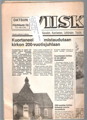Viiskunta, Alavus, Kuortane, Töysä, Ähtäri, Lehtimäki.