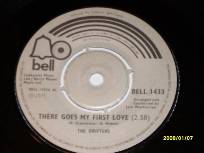 7" DRIFTERS - There Goes My First Love  single -75 soul VG++
