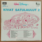 WALT DISNEY’N KIVAT SATULAULUT 2 – Disneyland LP 1972 - pikkukuva 2