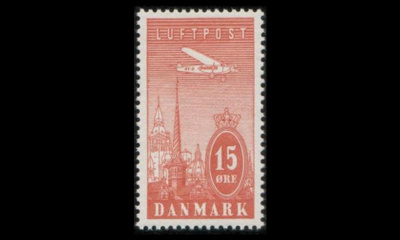 Tanska 218 * Lentoposti 15 öre (1934)