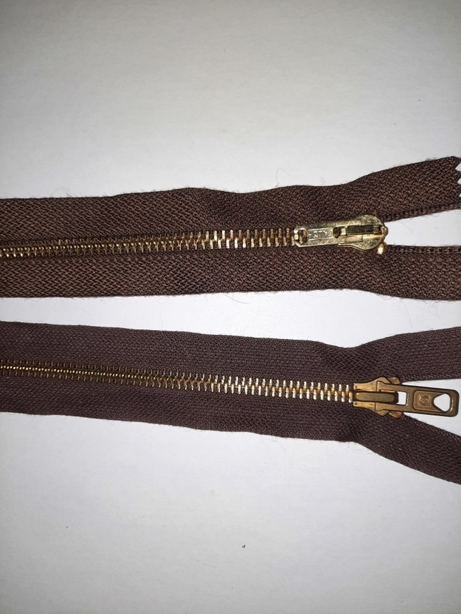 15cm ruskea metalli vetoketju