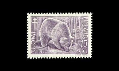 419 ** Tuberkuloosi karhu 15+3mk (1953)