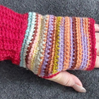 Alina´s Handmade  käsin virkatut kynsikkäät moniväri - pikkukuva 1