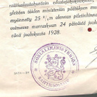 Todistus 1928, Sosiaaliministeriö Raittiusosasto. - pikkukuva 2