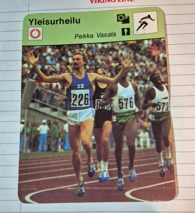 Keräilykortti yleisurheilu Pekka Vasala