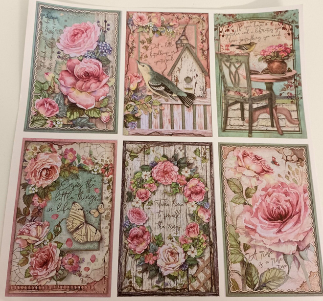Korttikuva-arkki KUKAT / 20 x 20 cm