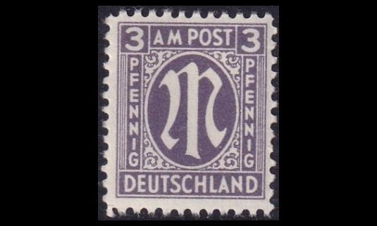 Bizone 17 ** Saksalainen paino 3 Pf (1945)