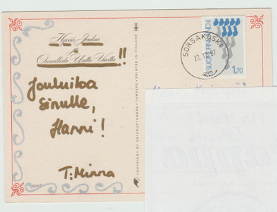 Postileima : SORSAKOSKI  23.12.87  (R)