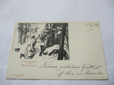 Von Konow ja korpraalinsa J.L. Runeberg np 1903