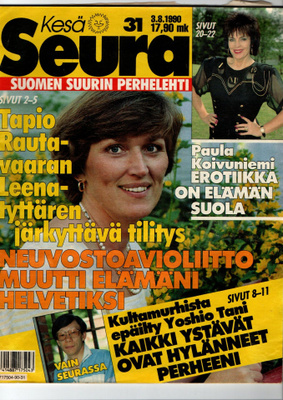 Seura n:o 31 1990 Leena. Tani. SMP. Paula. Veijo. Tamara.