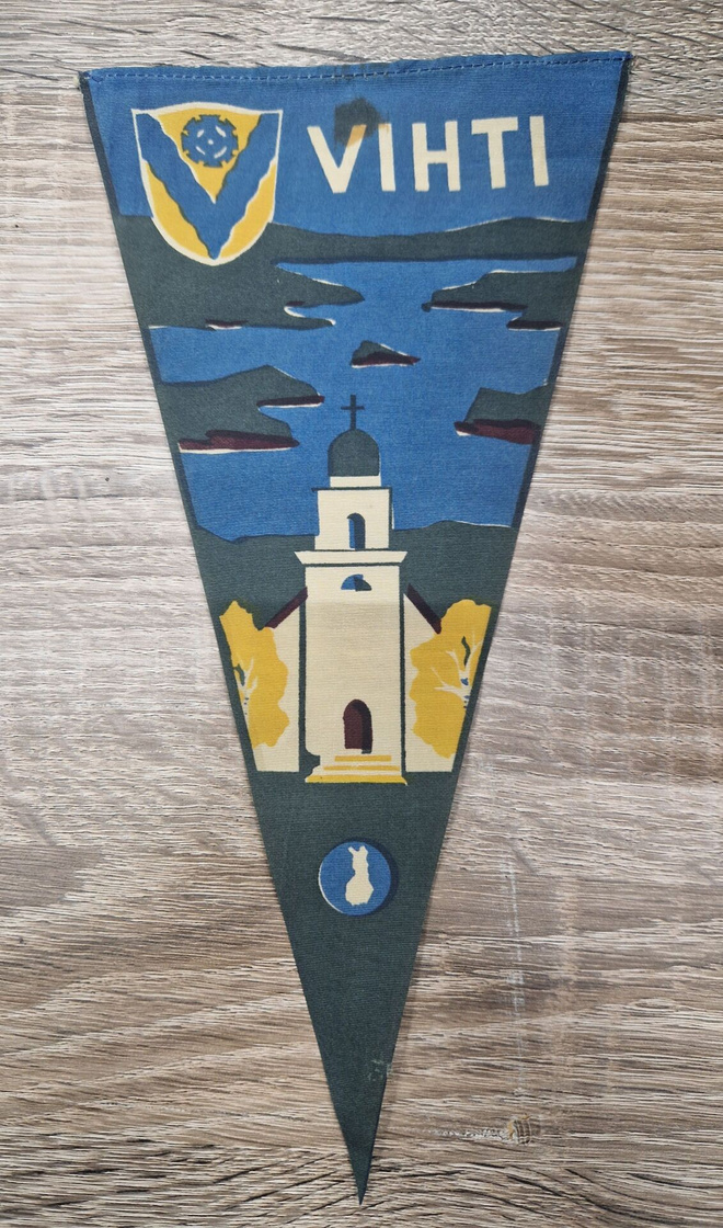 Vihti vintage iso matkailuviiri 1960-luvulta