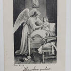Suojelusenkeli vuoteen äärellä lapsen rukoillessa, p. 1905 - pikkukuva 1