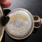 Hopeinen taskukello Ancre 15 Rubis Paris 1900, Swiss vintage - pikkukuva 2