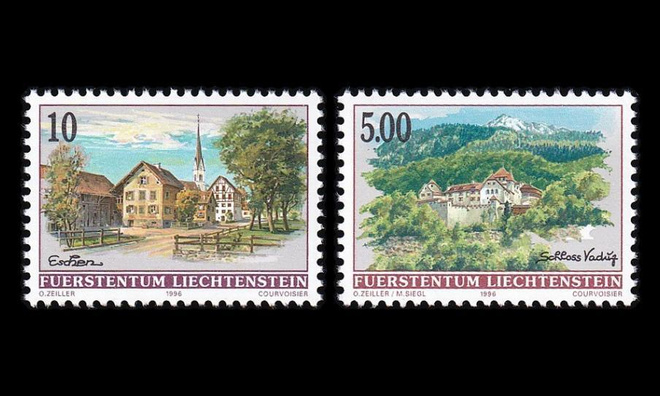 Liechtenstein 1126-7 ** Kylänäkymiä (1996)