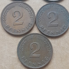 Saksa 2 pfennig kolikkosetti, 5kpl - pikkukuva 4