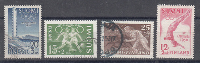 1952 Olympia sarja pyöröleimattu