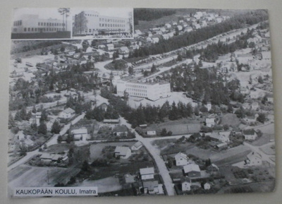 Imatra, Kaukopään koulu, kolmikuvapk, mv,  kulk.