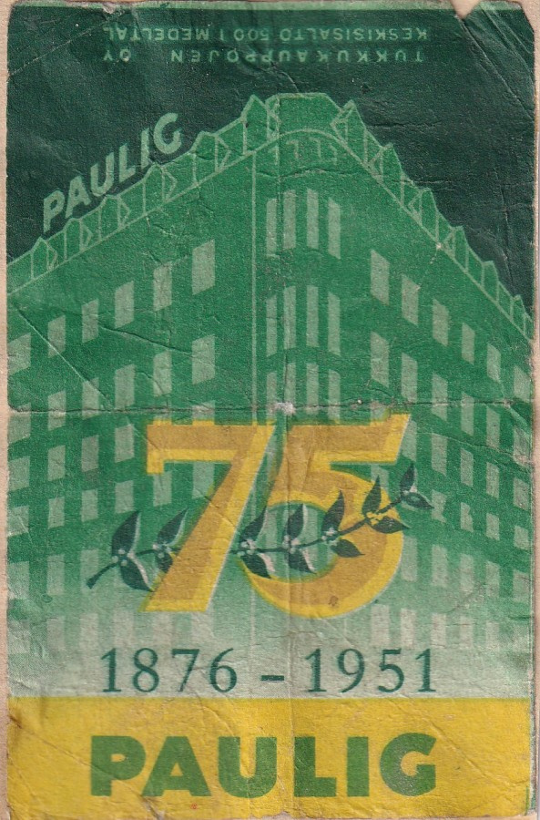 PAULIG , 1876 - 1951  75 , Punttikoko    b579