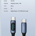 PD 100W USB C - USB  C -kaapeli / digitaalinäyttö 1m  #28333 - pikkukuva 2
