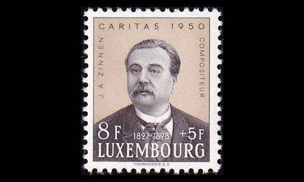 Luxemburg 477 ** Caritas säveltäjä 4 Fr +15 C (1950)