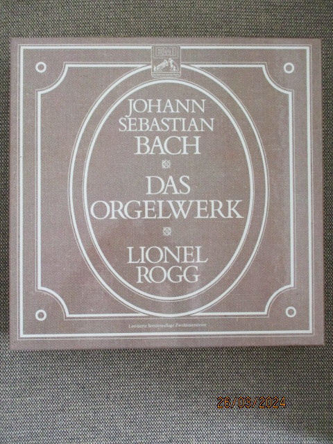 Lionel Rogg BACH - DAS ORGELWERK (20 x LP)