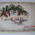 Vanha joulukortti 1960-luvulla kulkenut - pikkukuva 1