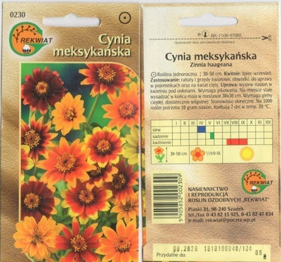 Tsinnia "Meksikolainen" siemenet #