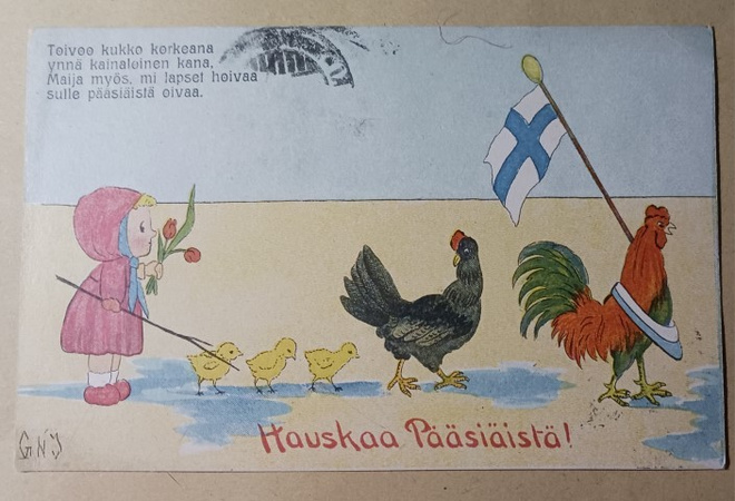Greta-Lisa Jäderholm-Snellman: Kukko, Suomen lippu, p. 1923
