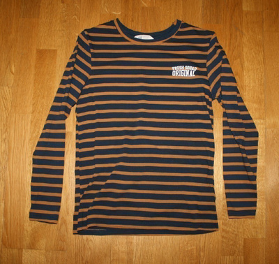 H&M sini-ruskearaidallinen trikoopusero 158-164