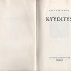 Wallenius, Anni: Kyyditys, Akat.kustannusliike 1972, sid, K3 - pikkukuva 2