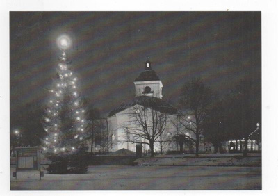 Hämeenlinna: Kirkko ja jouluvalot torilla 1960-luvulla