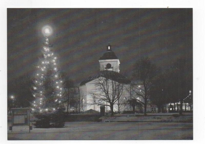 Hämeenlinna: Kirkko ja jouluvalot torilla 1960-luvulla