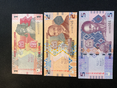Bank of Sierra Leone 2022 set UUSI 3 kpl