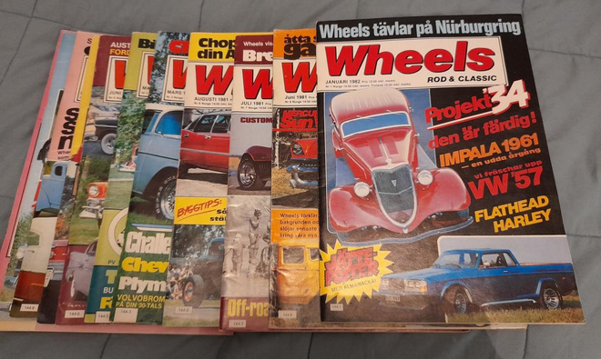 WHEELS 13 st. enstaka tidningar 1978-1982