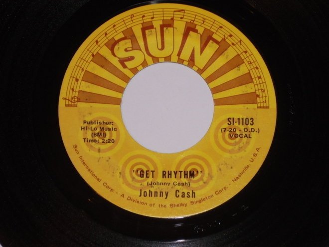 7" JOHNNY CASH - Get Rhythm - single 1969 rockabilly EX+